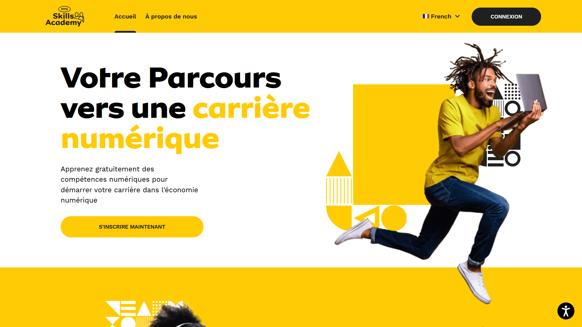 Page d’accueil MTN Skills Academy