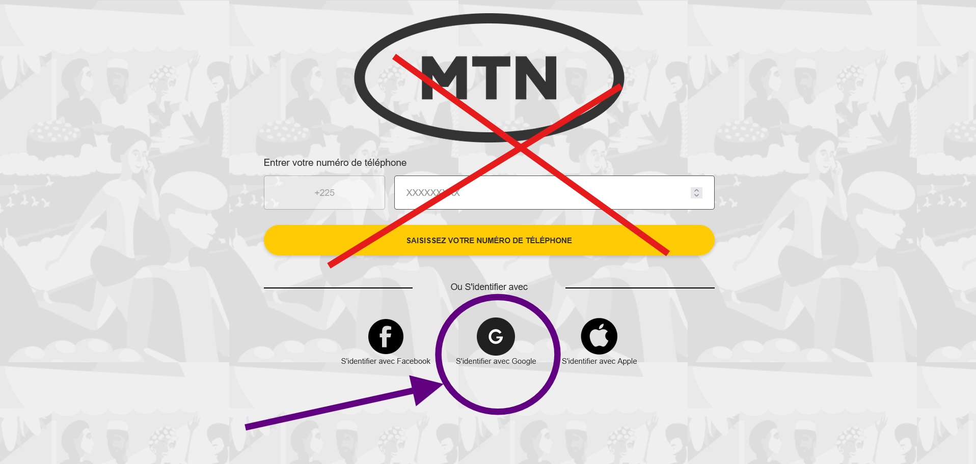 Connexion avec Google