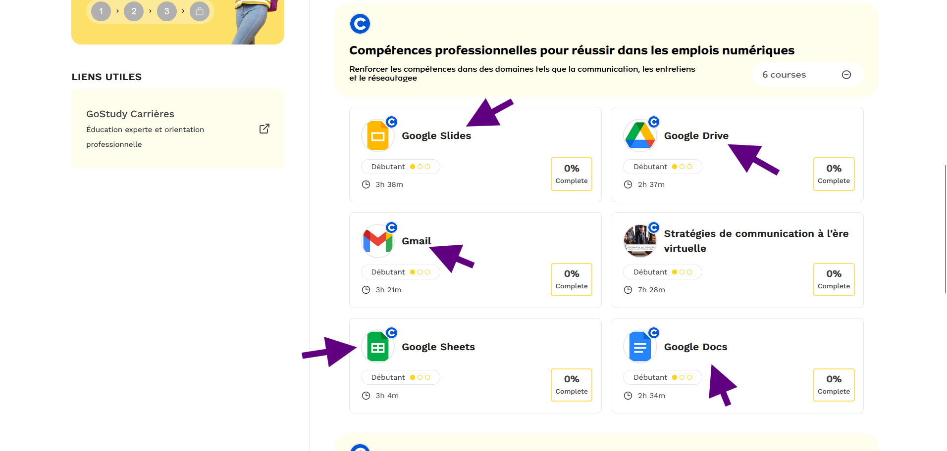 Sélection d’un module